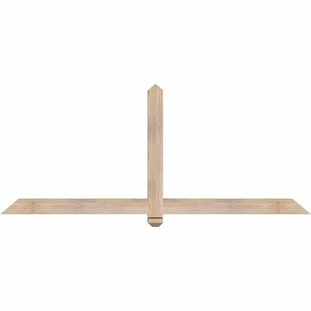 Ekena Millwork Eugene Smooth Timber Gable Bracket, Douglas Fir, 72"W x 30"H x 3 1/2"D x 3 1/2"F, 10/12 Pitch GBW072X30X0404EUG00SDF